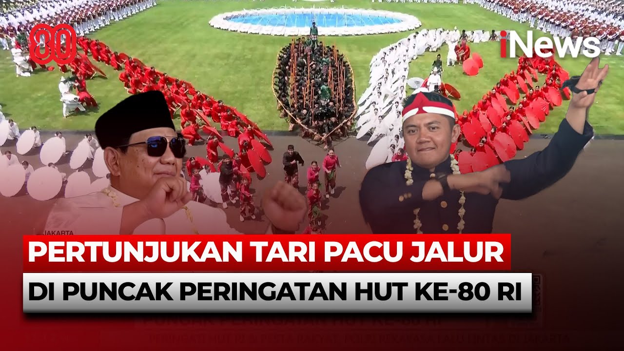 Presiden Prabowo dan Seskab Teddy Full Senyum Nikmati Pertunjukan Tari Pacu Jalur | Breaking News