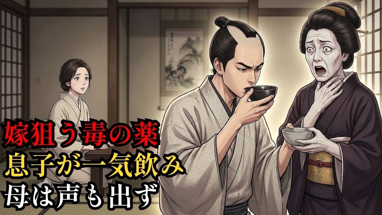 【修羅場】嫁を殺すため「毒入りの薬」を用意した鬼姑。しかし、息子が横から奪い取り一気飲みした瞬間…姑は声も出せずその場で凍りついた！.