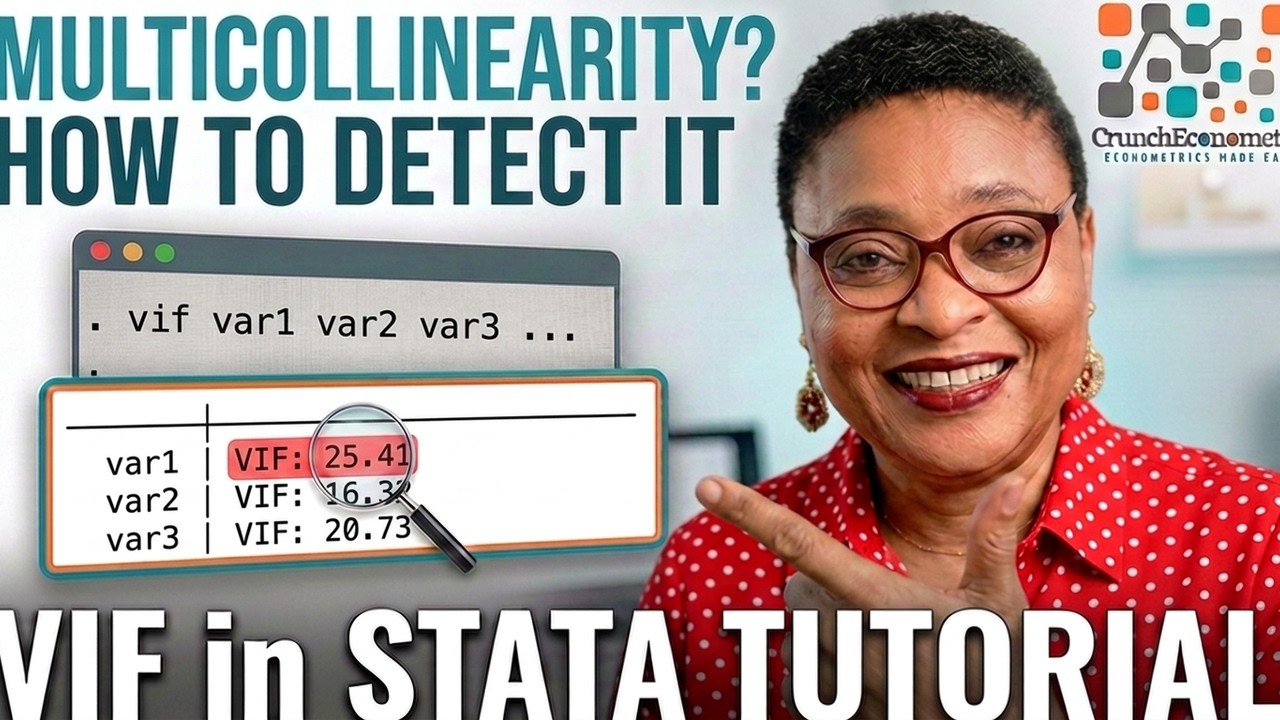 (Stata13):Multicollinearity Explained #vif #multicollinearity #regressors #standarderror