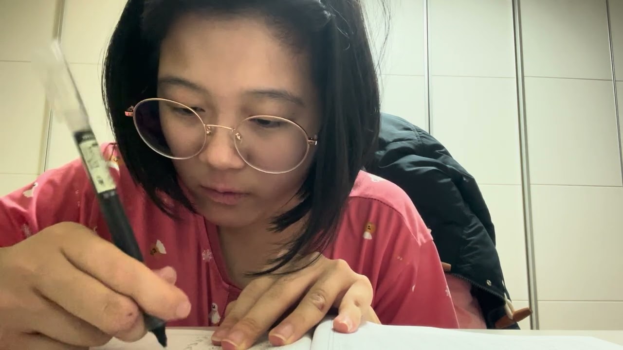 숙제 쓰는 모습 영상!