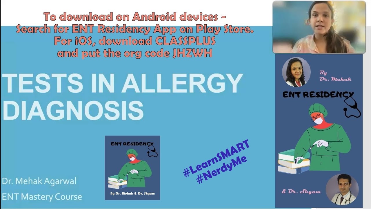Allergy Diagnosis Tests - Dr. Mehak Agarwal | ENT Residency App |Mastery Course #entpg #entresidency