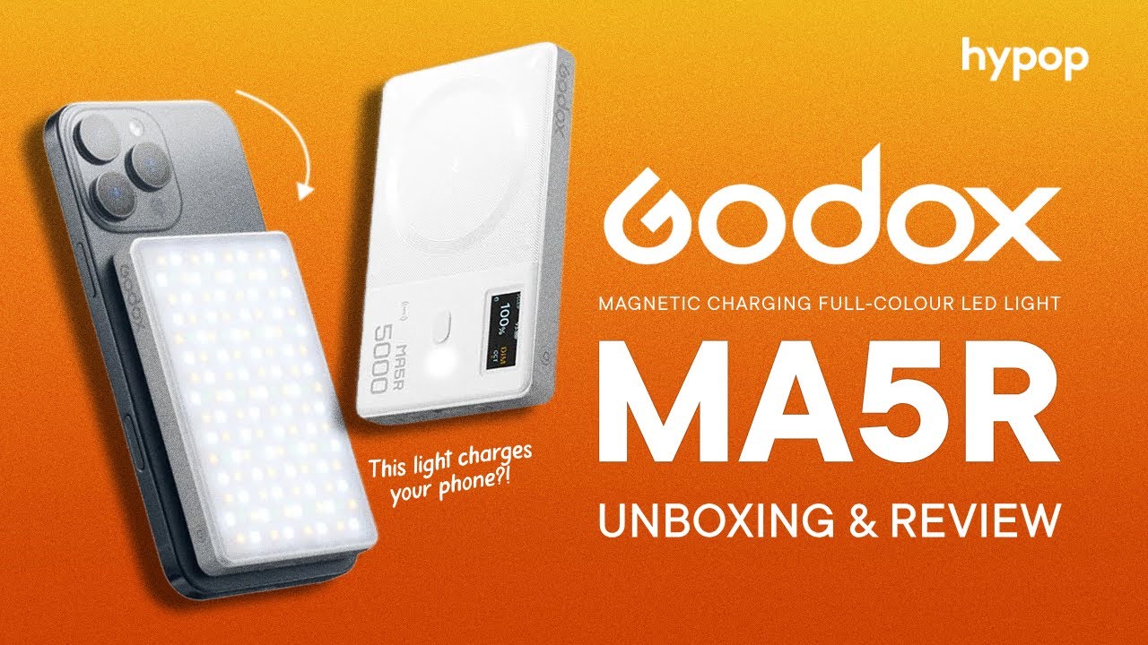 This Light Charges Your Phone?! Godox MA5R Magnetic Full-Colour LED Light | Unboxing & Review