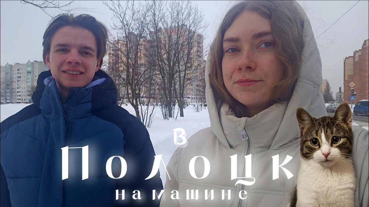На машине в Полоцк с котом, работа, учеба | Белорусский влог 