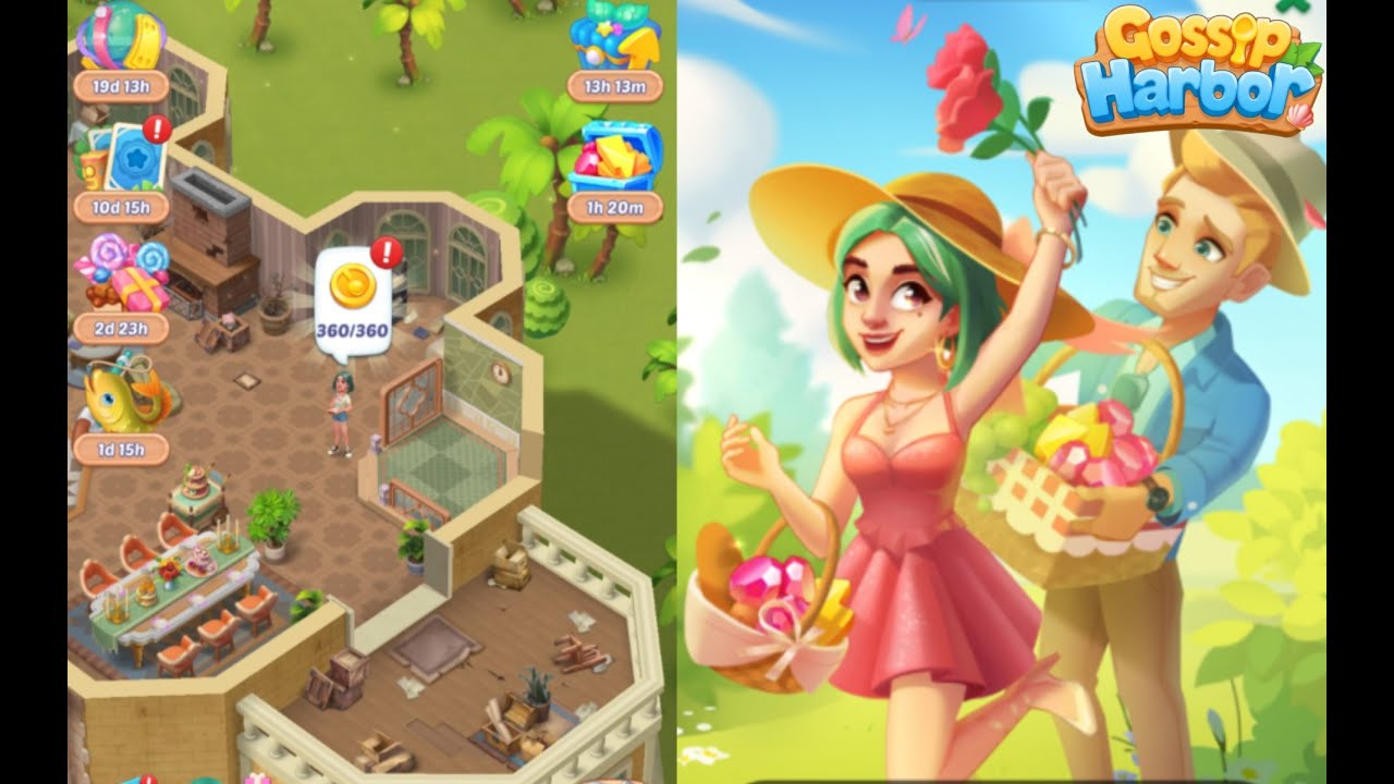 Gossip Harbor : Merge Game /🍰☕️ Day 121  Level 103 Part 121 🥖🍞    #gossip #merge