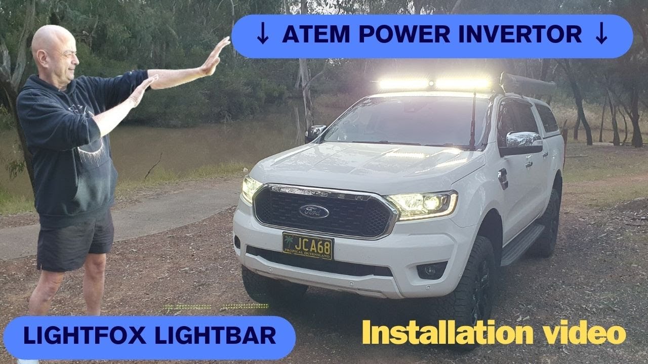 Atem Power Pure Sine Wave Invertor and Lightfox Rigel Laser LED Light Bar install - Vic Offroad