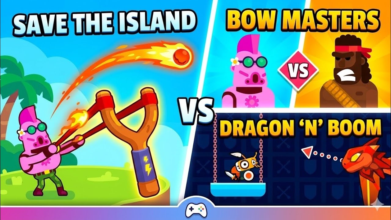 Ultimate Action Combo🔥 drag'n'boom+save the island+bow masters Gameplay 🎮