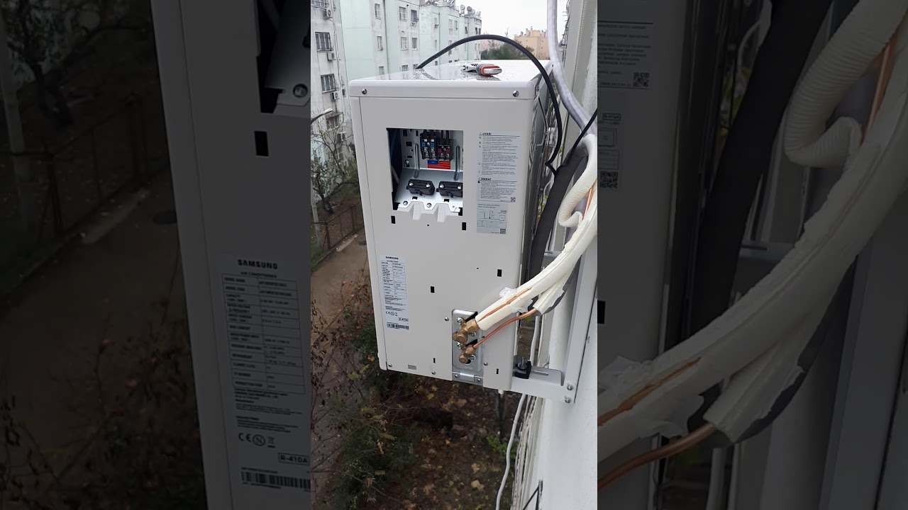Samsung klima dış motor gaz ve elektirik bağlantısı