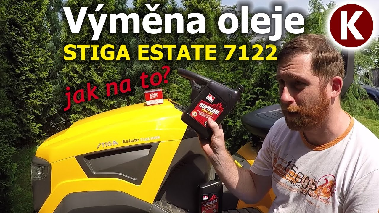 JAK NA TO - výměna oleje a filtru v traktoru Stiga Estate 7122 HWS