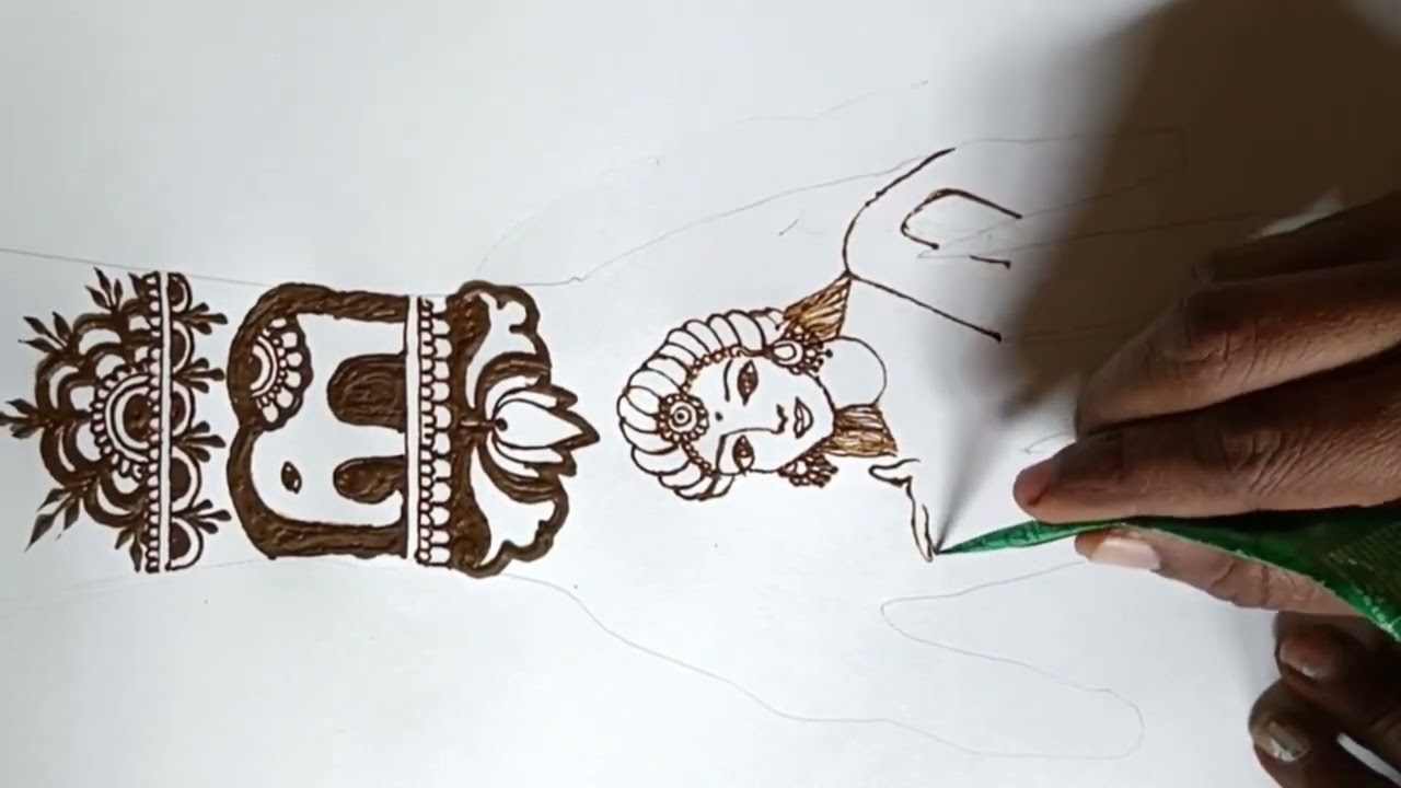 Cute Bride Groom Mehndi Design l@chanukimehndi