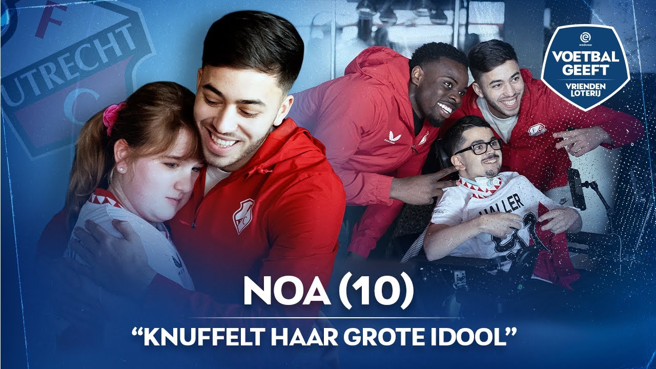 Noa's (10) DROOM komt uit bij FC UTRECHT: een KNUFFEL van EL KAROUANI ❤️🤍 | Voetbal Geeft