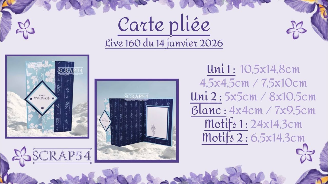 Live #160 Carte pliée  / Stampin'Up!
