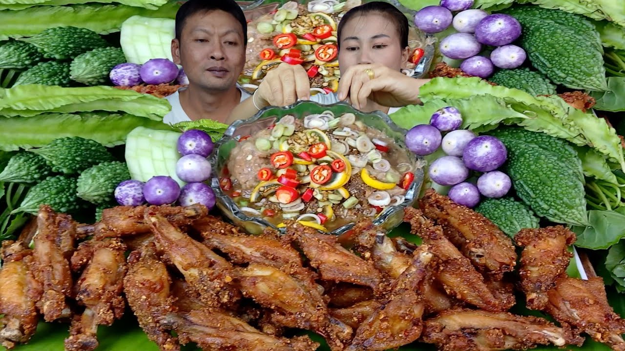 ปลาจ่อมทรงเครื่องไก่ทอดรสลาบแกล้มผักบ้านๆมะระขมอ่ำหหล่ำแซ่บคักจ้า|12 มีนาคม 2026