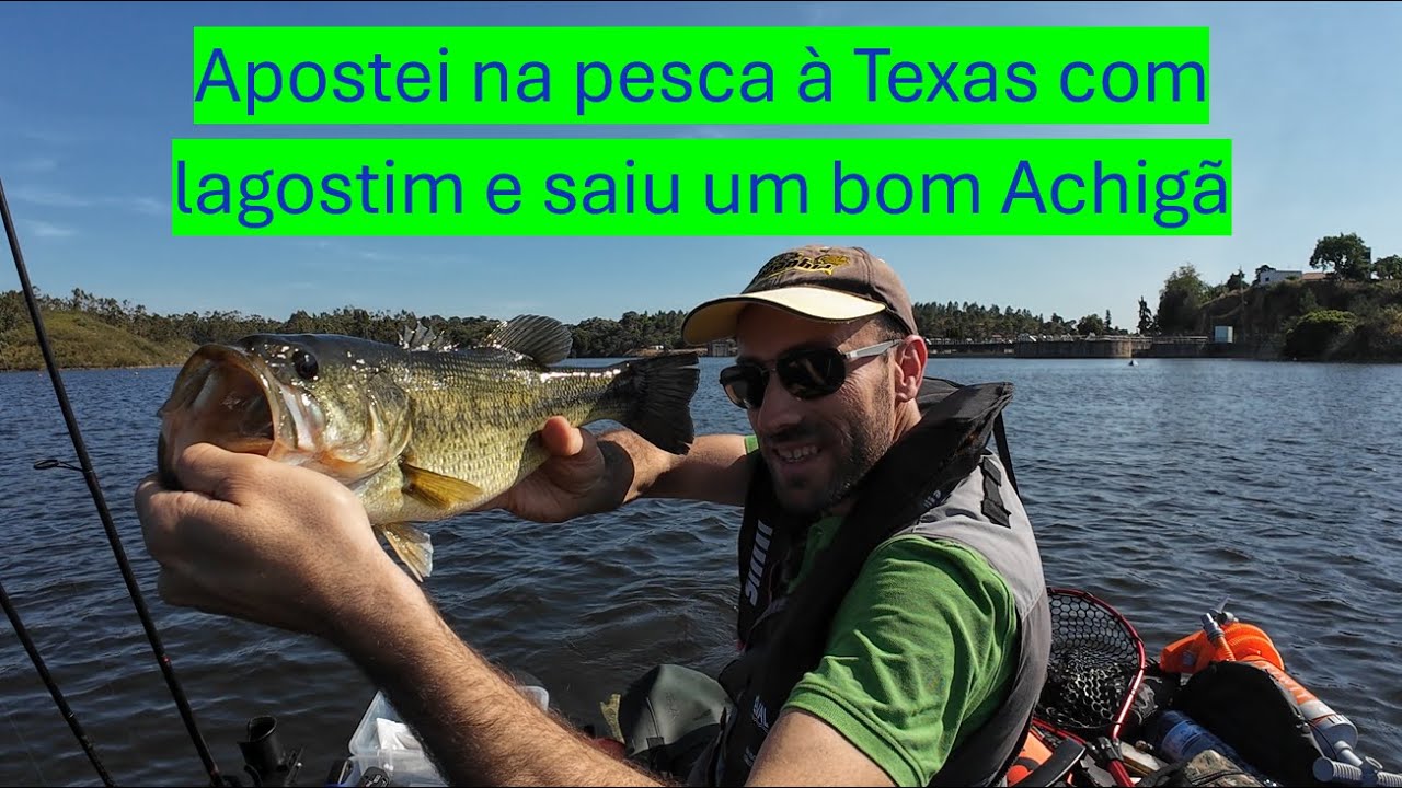 Pesca à Texas com lagostim a dar um bom achigã 