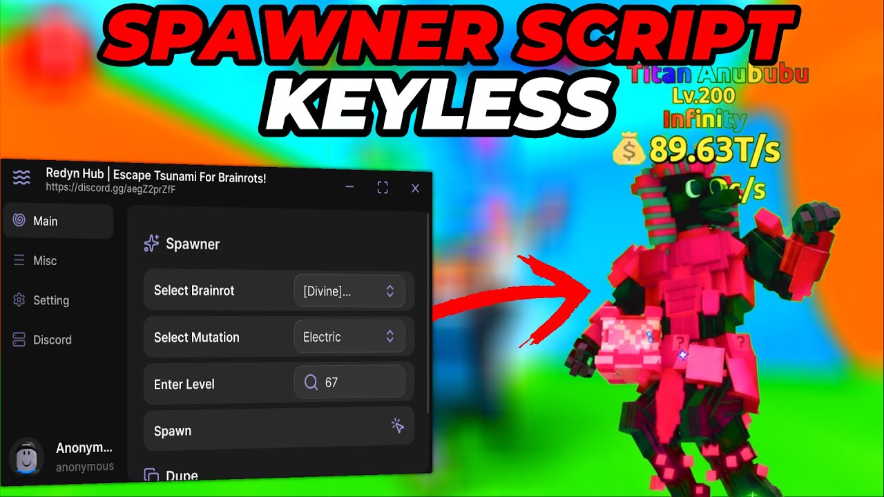  [UPDATED]🌊 Escape Tsunami For Brainrots Spawner Script 2026 NO KEY OP infinity Spawn