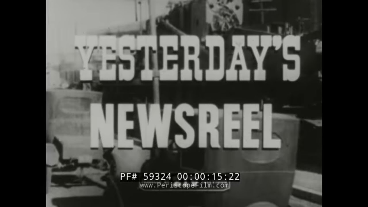 YESTERDAY'S NEWSREEL  AMERICAN RED CROSS  LAWRENCE SPERRY GYROSCOPE   CIRCUS DOGS 59324