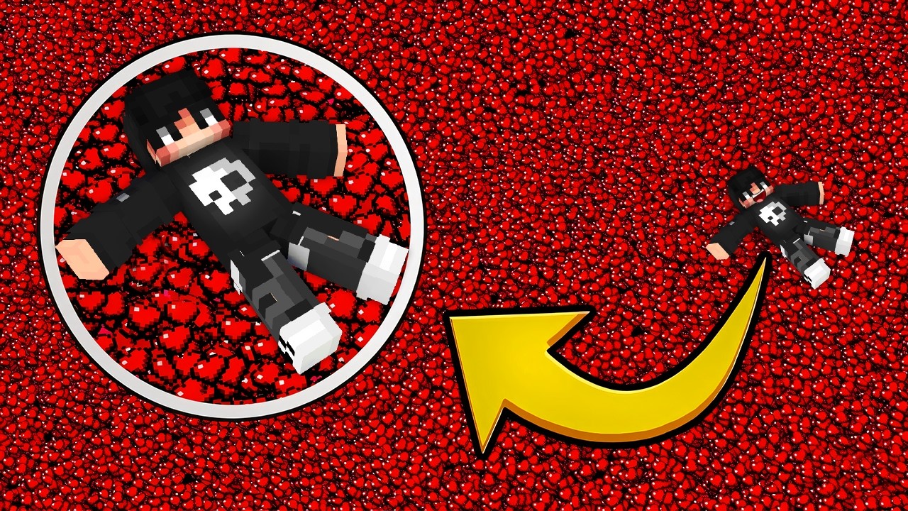 ماين كرافت ولكن اي شيء المسه يتحول الى قلوب هاردكور !!؟