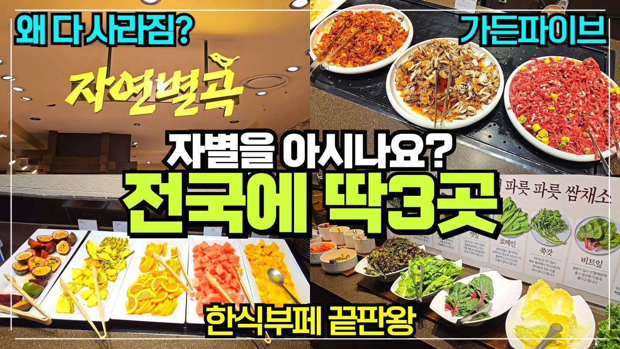 전국에 딱3곳 남은 자연별곡 한식뷔페 리뷰 / 추억의 자별 다양한 한식을 먹을 수 있는 송파 가든파이브 / 서울 무한리필 뷔페추천