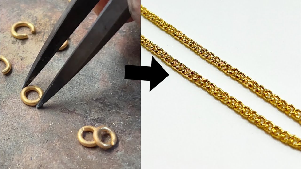 Making a 24k Gold Chain! Hand Made | Jewelry Making | How it’s made | Chain Making | 4K Video