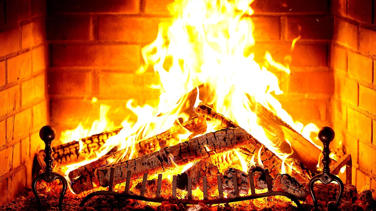 🔥 Fireplace 4K (12 HOURS). Cozy Fireplace with Burning Logs and Crackling Fire Sounds