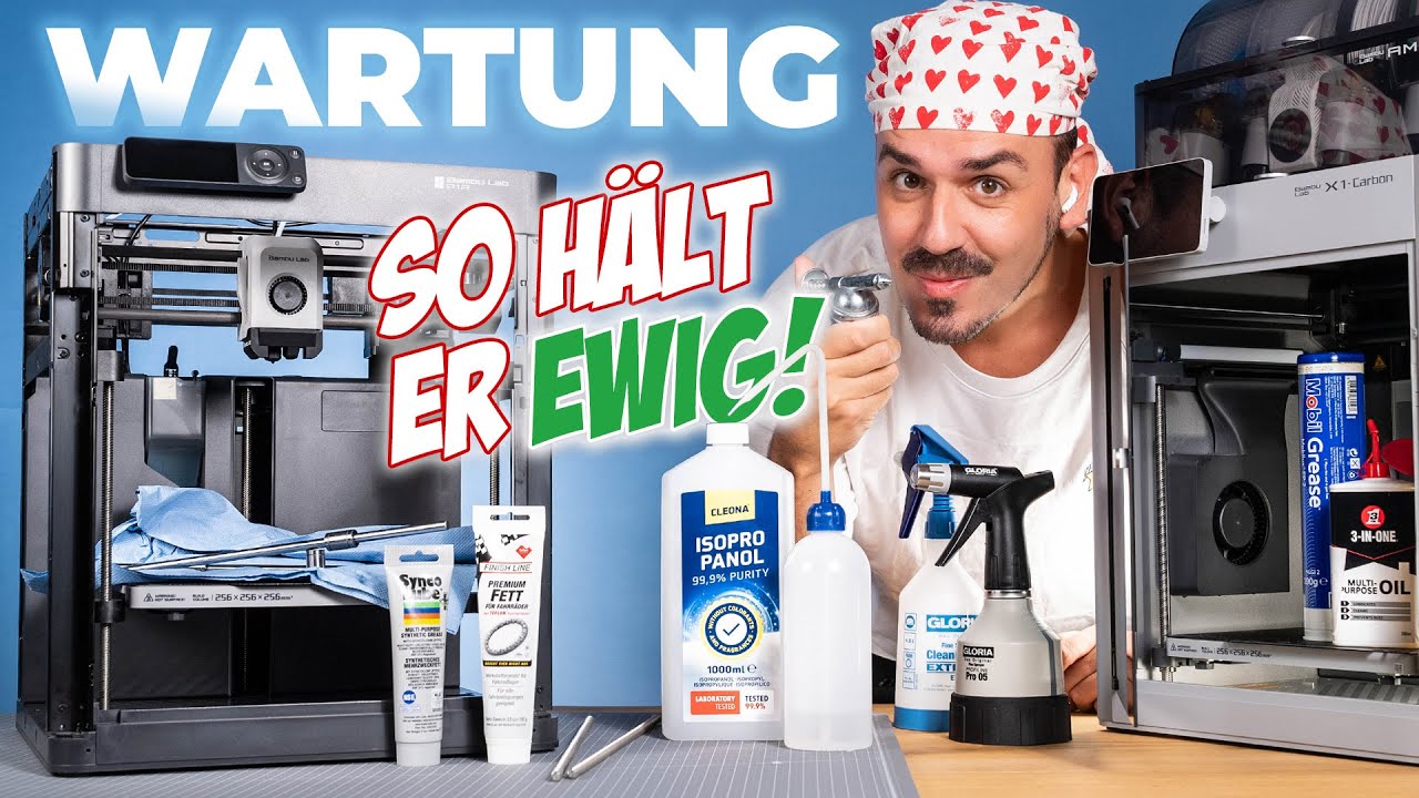 Bambu Lab 3D Drucker WARTUNG | P1P, P1S & X1C richtig pflegen! (Anleitung)