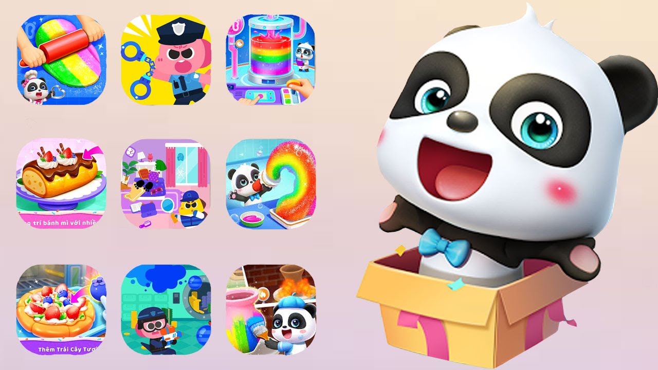 TIEM BANH GAU TRUC NHO, CANH SAT COCOBI, NHA KHOA HOC NHI BABYBUS, BABYBUS GAME