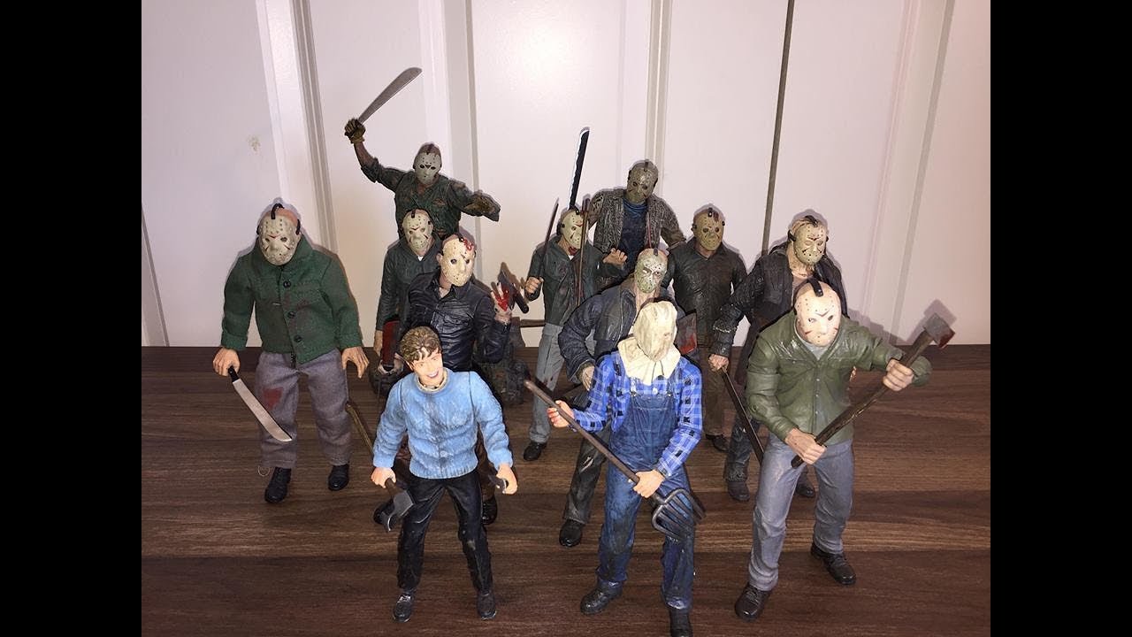 Jason Voorhees action figure comparison video 2018 update including Pamela Voorhees