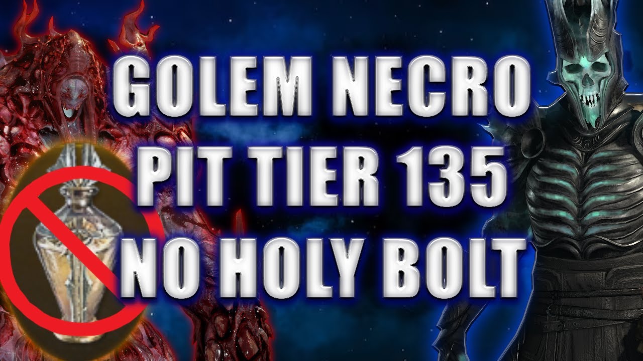 Golem Necro PIT 135 NO HOLY BOLT Clear Season 4 | Diablo 4 Necromancer Minion Build #skulm
