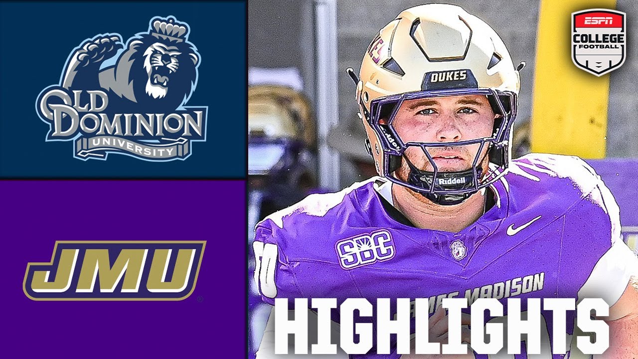 Old Dominion Monarchs против James Madison Dukes | Полные обзоры матча | ESPN CFB