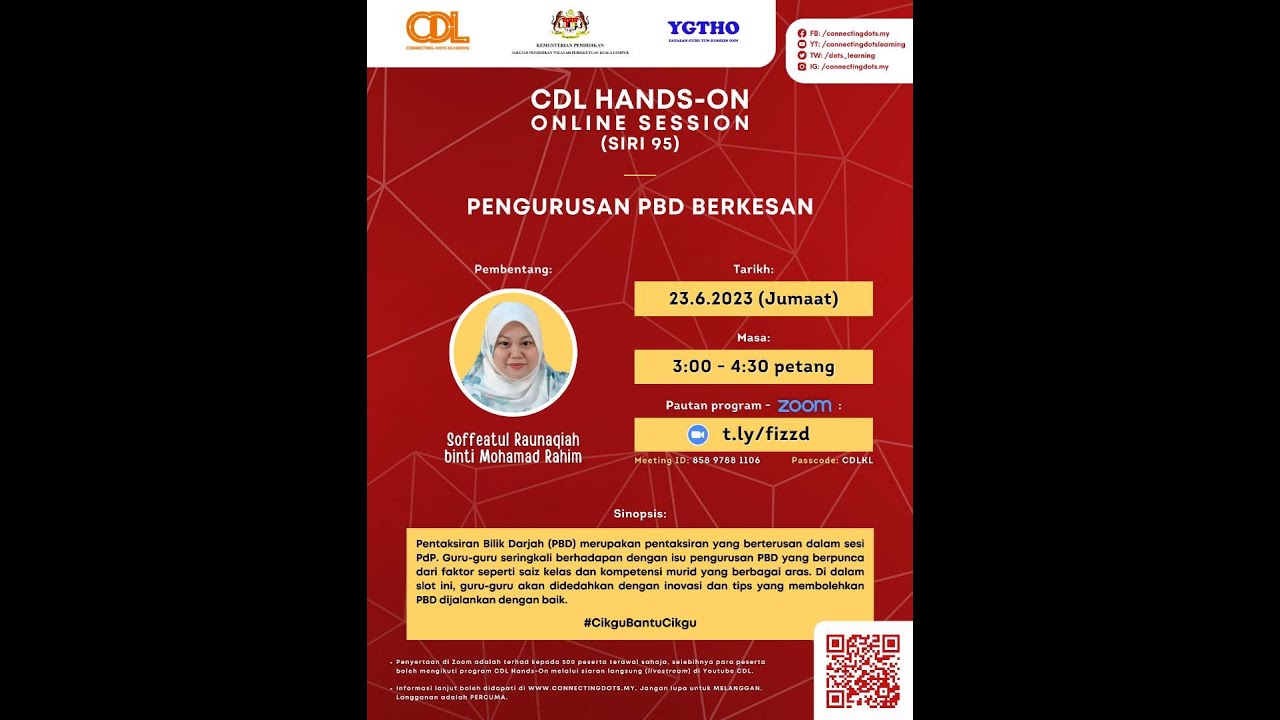 [LIVE] CDL Hands-On KL (Siri 95) — Pengurusan PBD Berkesan
