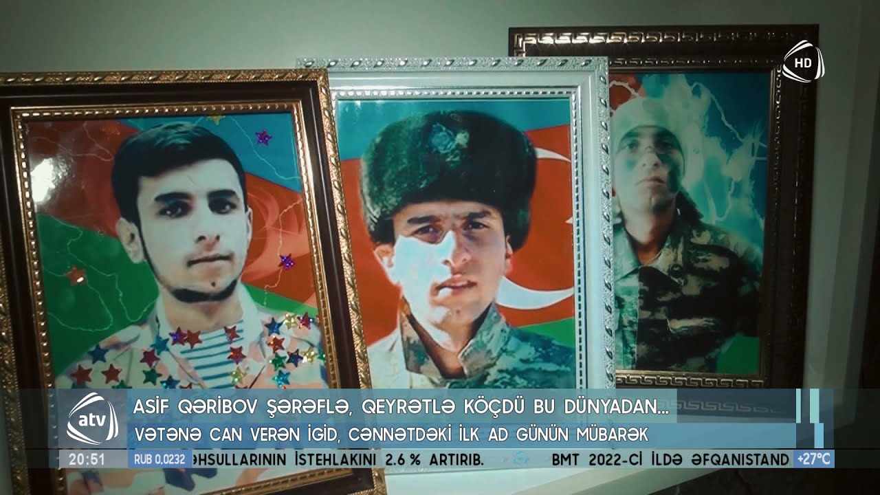 Vətənə can verən igid Asif Qəribov, Cənnətdəki ilk ad günün mübarək