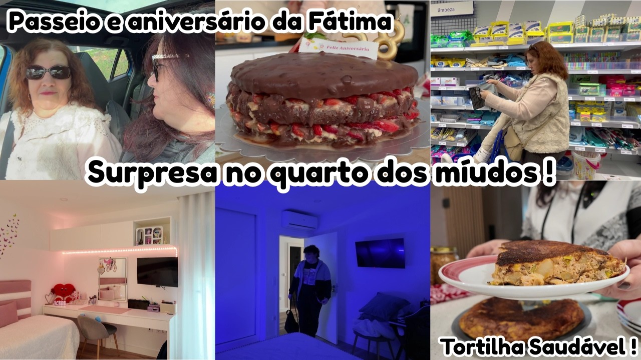 Fui passear com a Fátima ! Cantamos os parabéns ! Surpresa aos miúdos ! Receita Tortilla saudável !