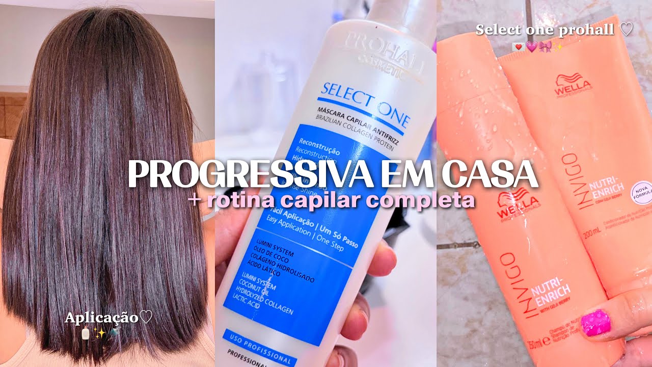 APLICANDO A PROGRESSIVA SELECT ONE PROHALL no meu CABELO🧴💅🏻✨ rotina capilar pós progressiva + dicas