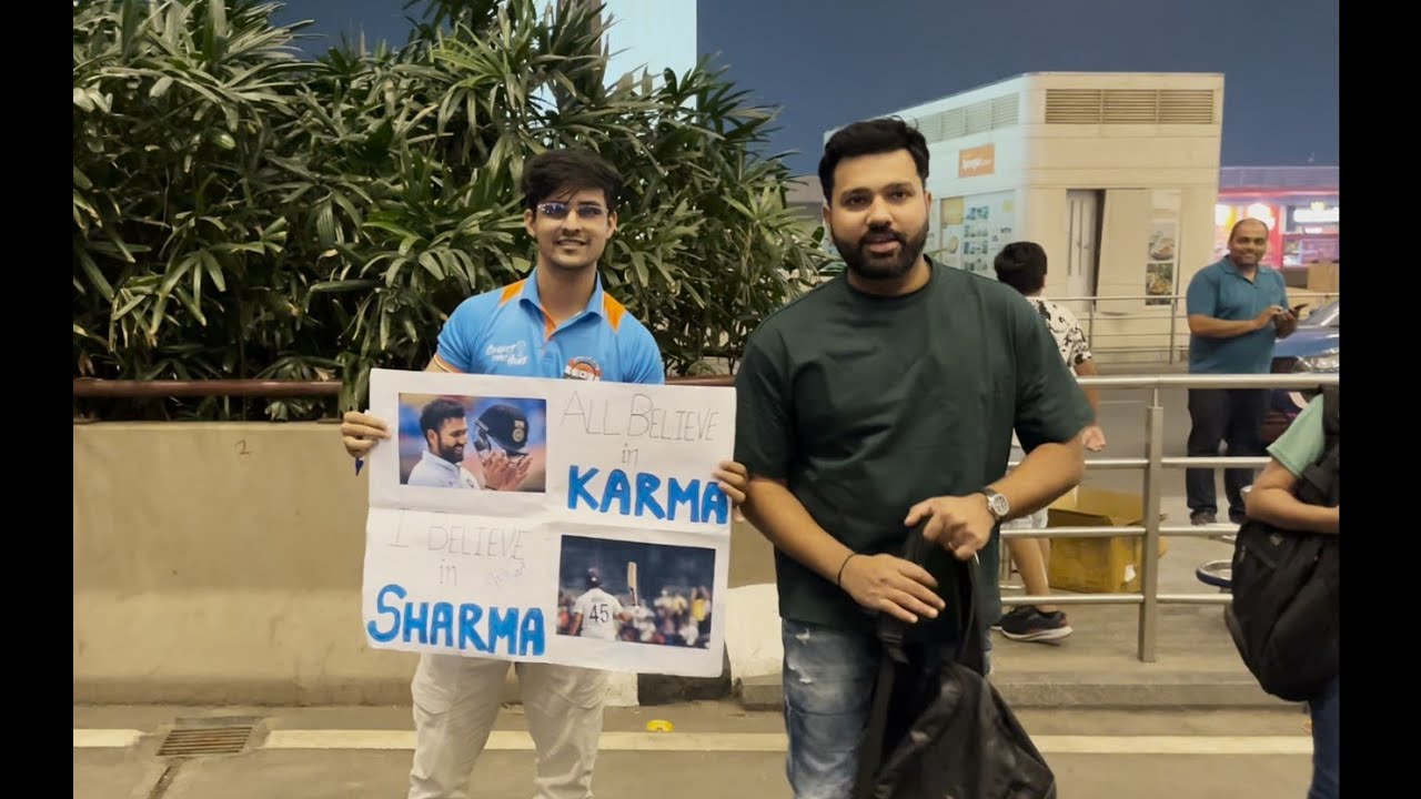 Rohit Sharma at Mumbai airport leaving for Australia for the Border Gavaskar Trophy
