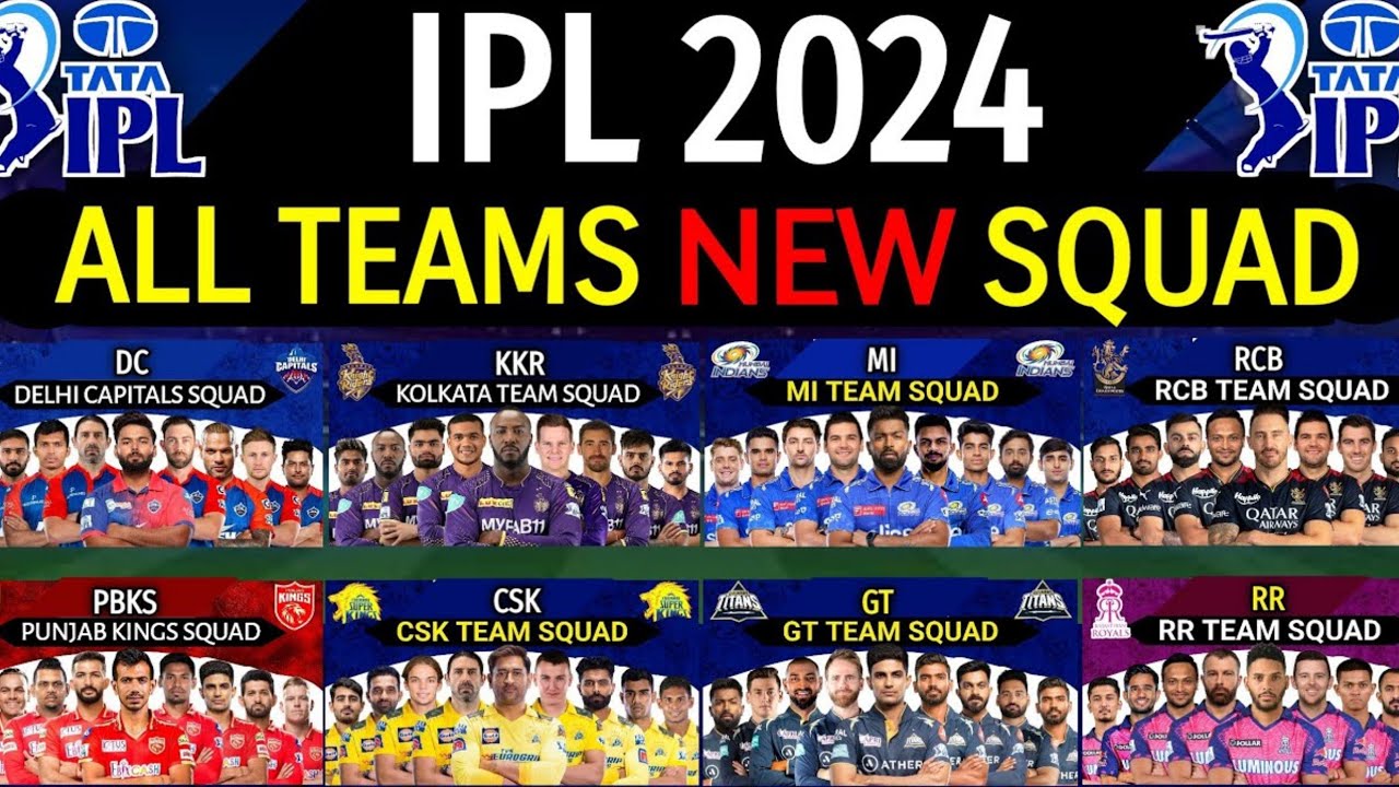IPL 2024 - All Teams Final Squad | All Teams Squad for IPL 2024 | IPL 2024 All Teams Players list