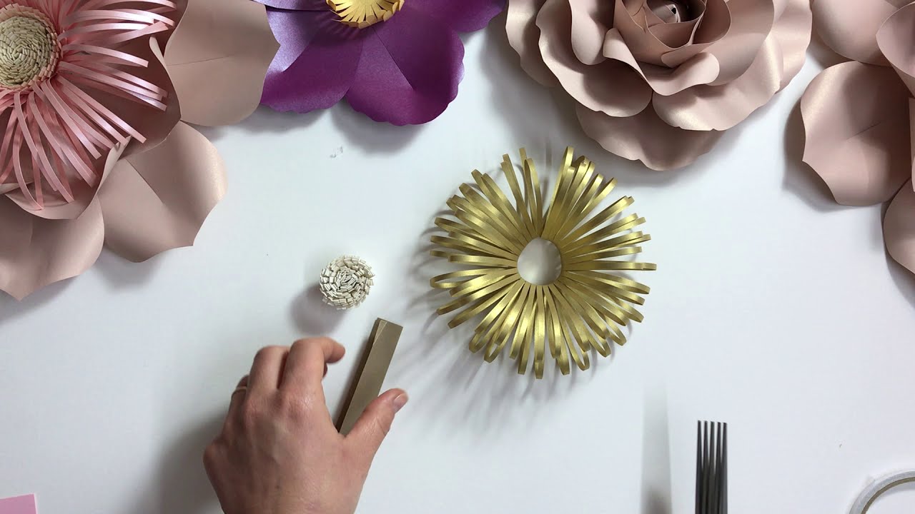 Fluffy loopy paper flower centre_how to make a paper flower centre