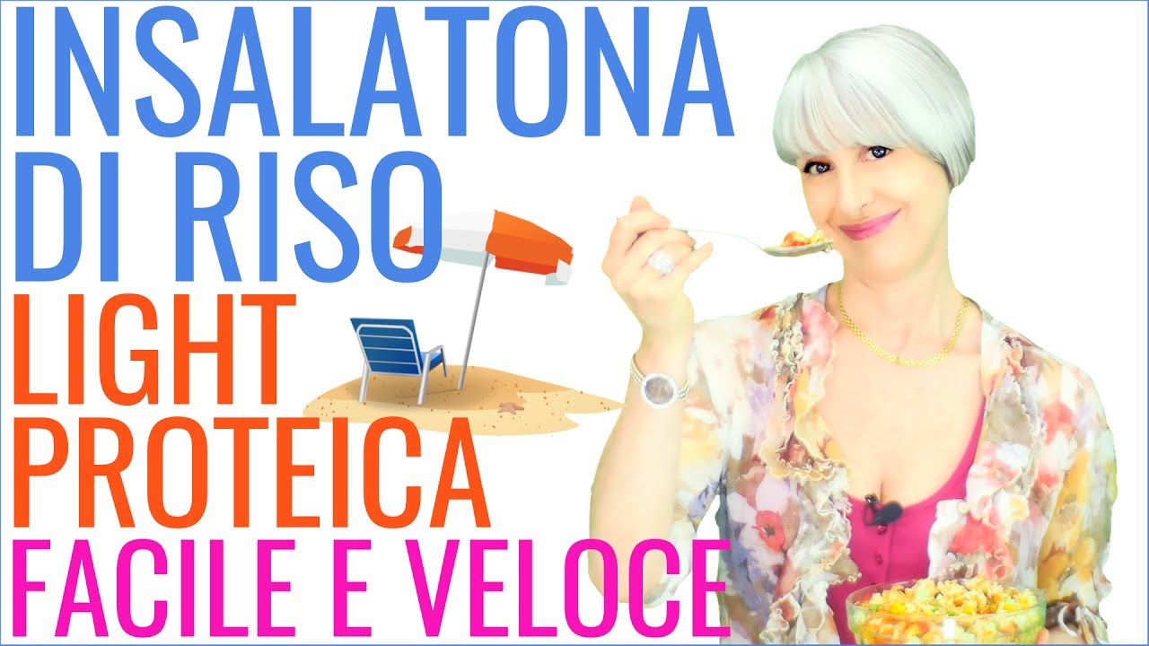 la mia INSALATA di RISO LIGHT PROTEICA DIMAGRANTE ricetta PIATTO UNICO FACILE e VELOCE
