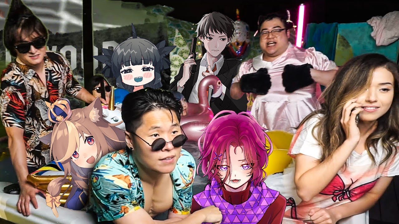 maid scarra in a hot tub and playing valorant with other v tubers!