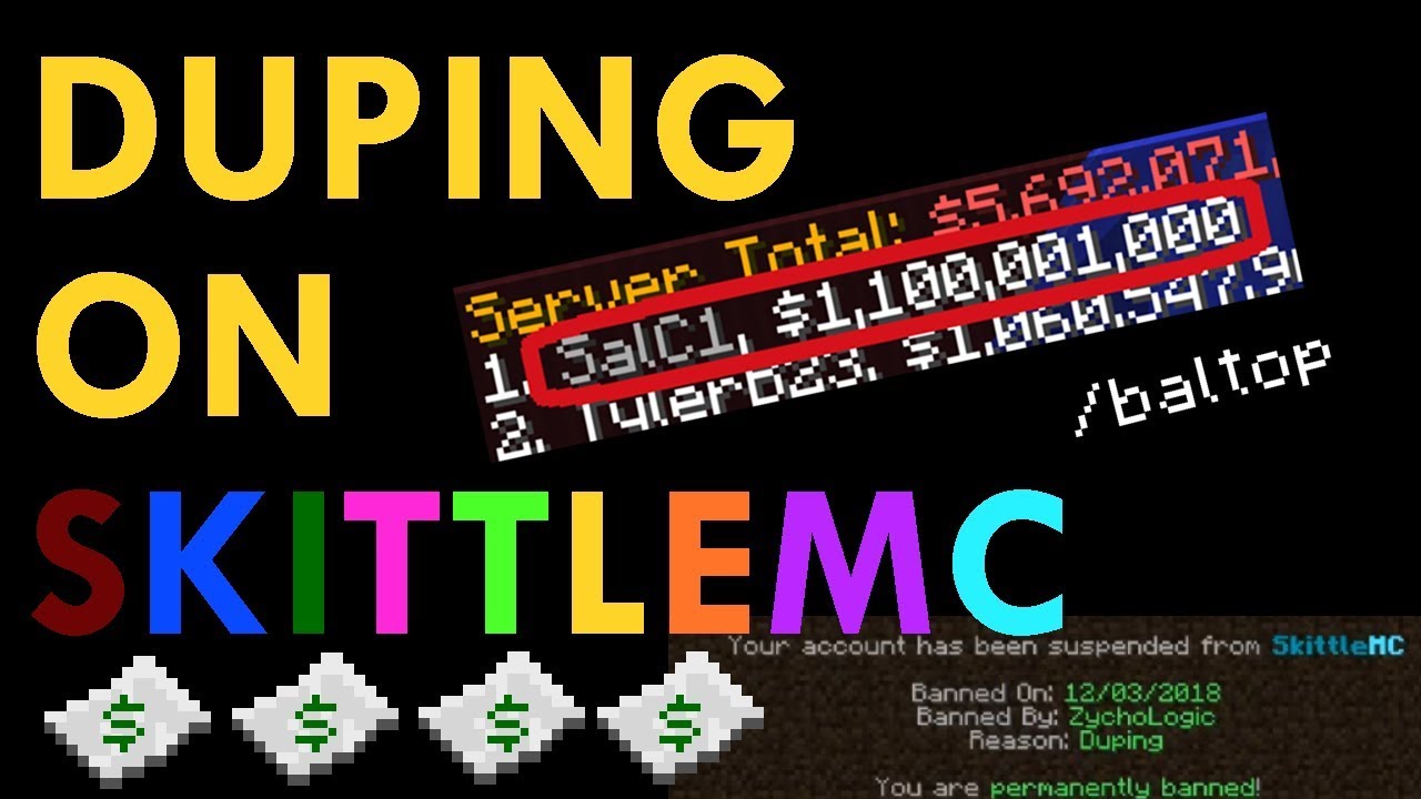 Minecraft Duping - SkittleMC