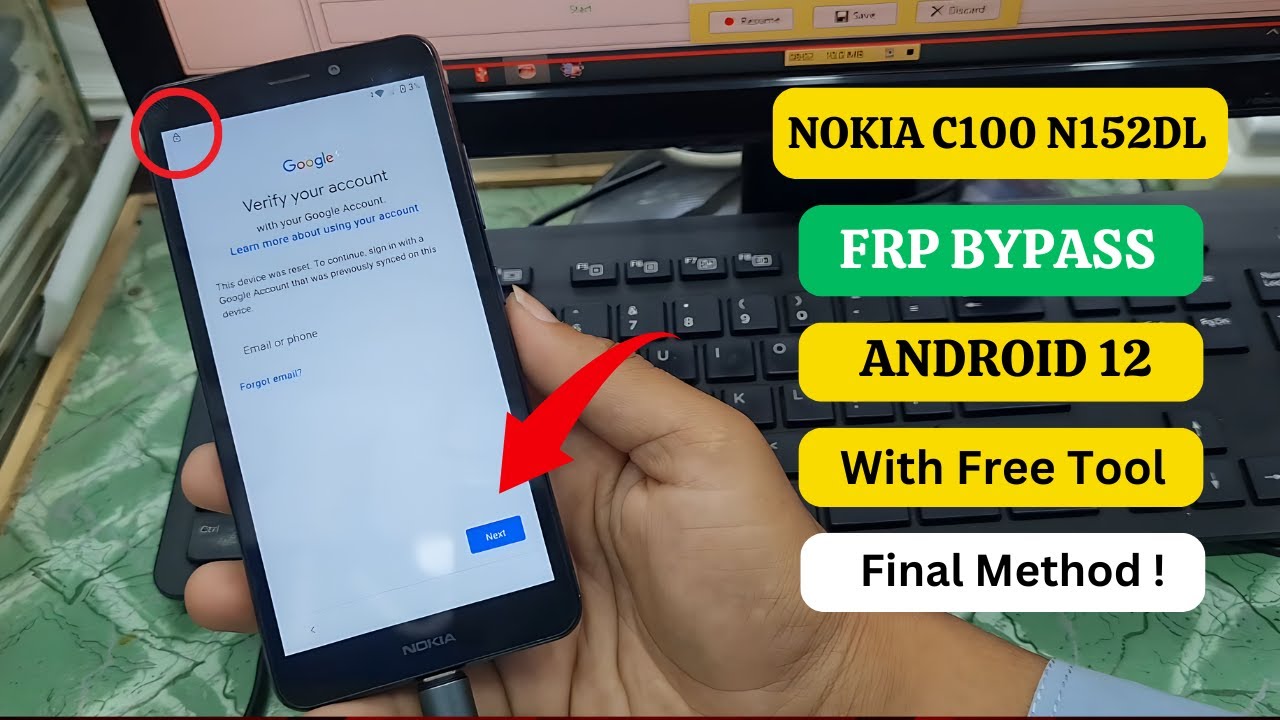 Nokia C100 N152DL FRP Bypass Android 12 | Nokia Android 12 Google Account Bypass 🚀 100% Working