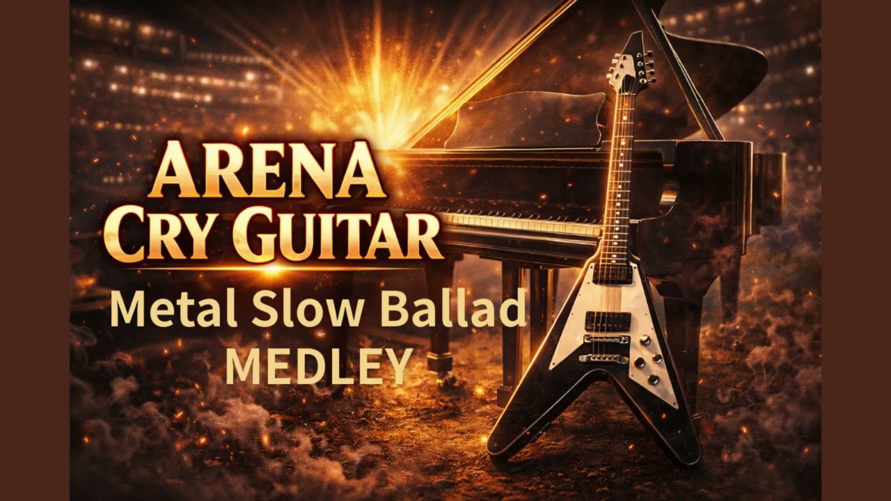 Crying Flying V Meets Grand Piano | Epic Metal Slow Ballad Arena Instrumental Michael Schenker style