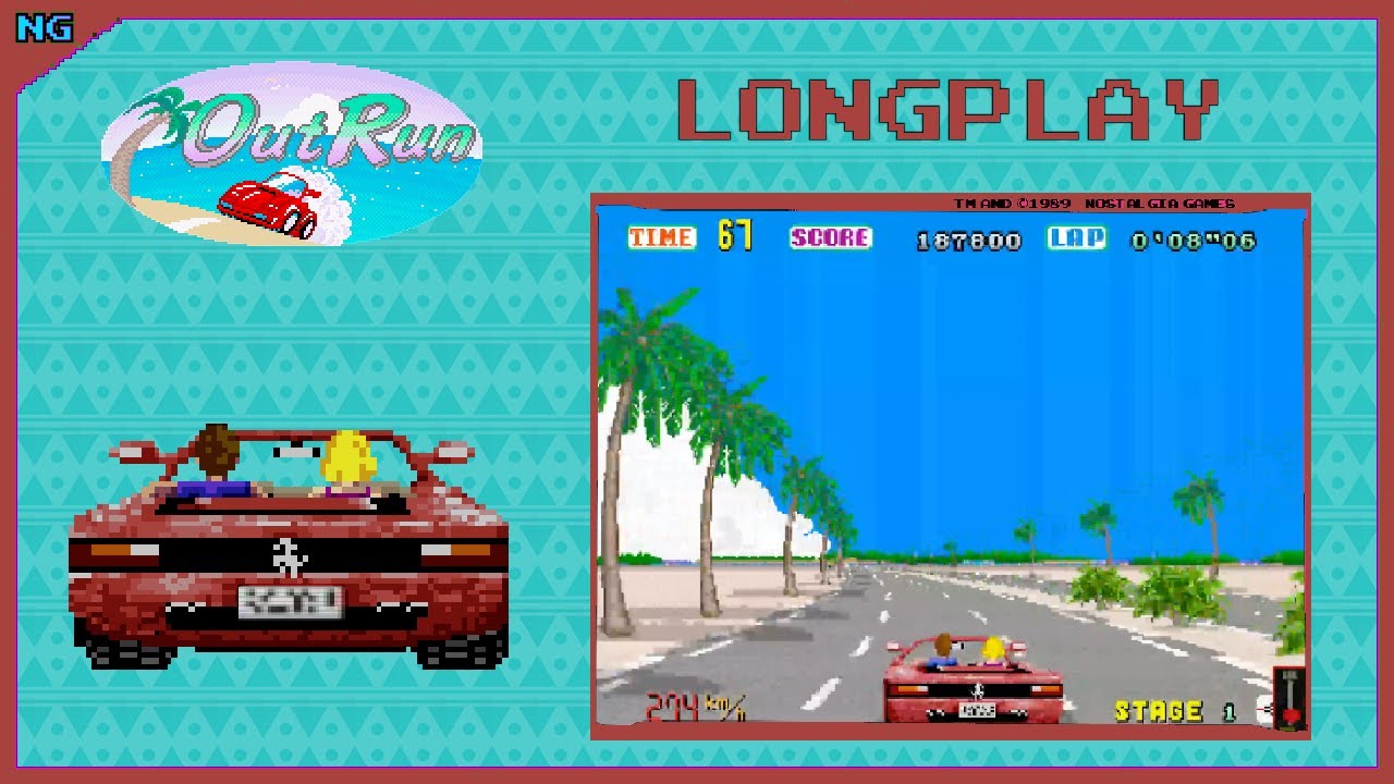 Out Run LONGPLAY ROUTE A (1986) [ARCADE]