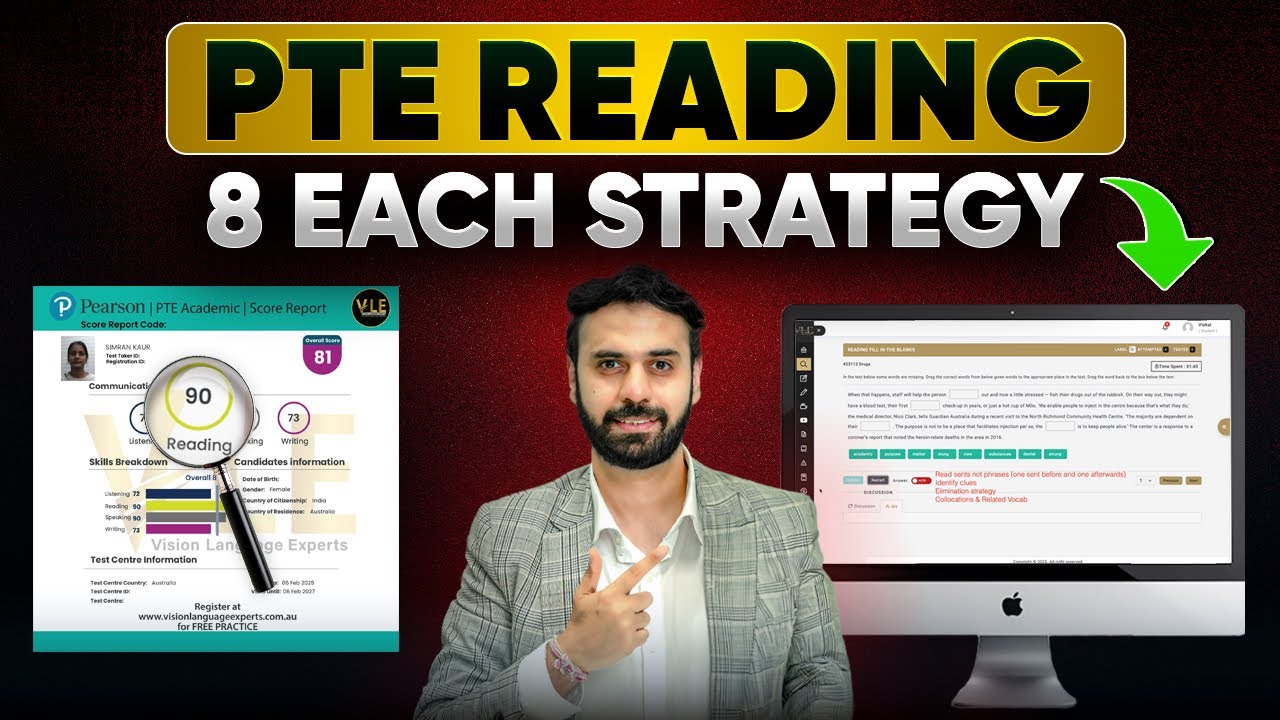 PTE Reading Master Strategy | Reading Fill in the blanks Tips and Tricks | VLE