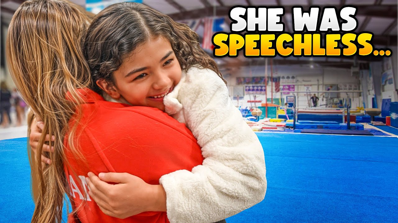 Surprising Abella With Her Favorite Gymnast!!! (emotional)
