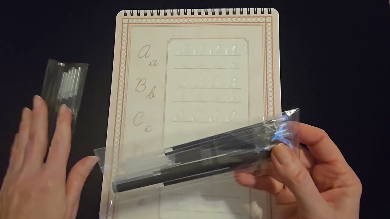 ASMR | Cursive Practice Book Show & Tell (Whisper)