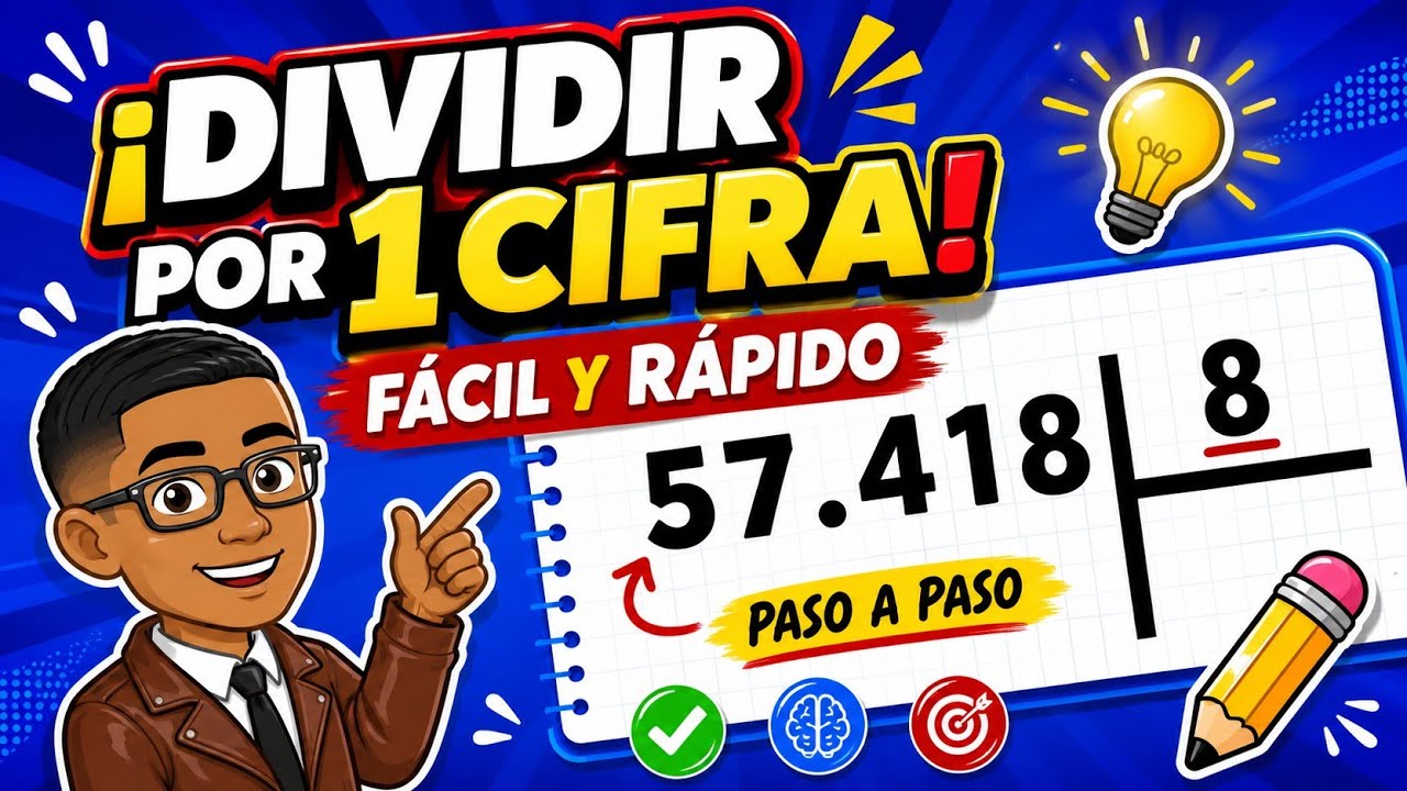 DIVISION POR UNA (1) CIFRA DIRECTO | PASO A PASO Y FACIL
