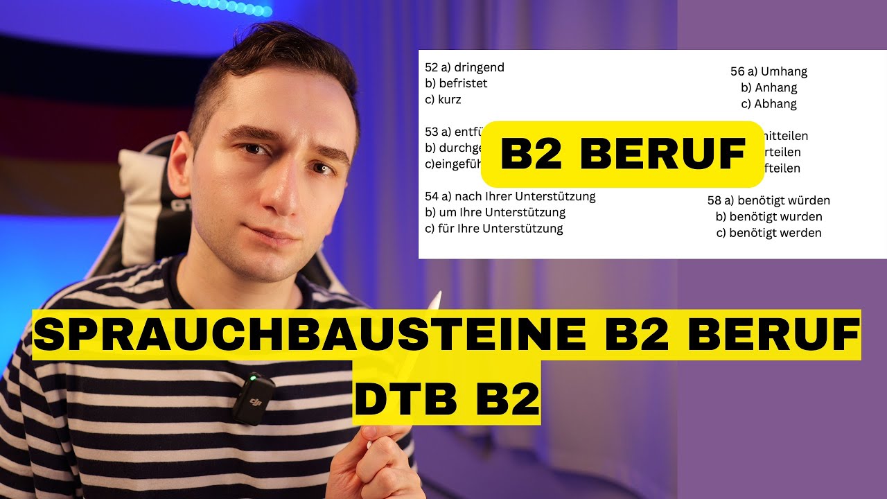Sprachbausteine DTB B2.Разбираем грамматику для экзамена Beruf B2.10 тестов  Sprachbausteine Beruf