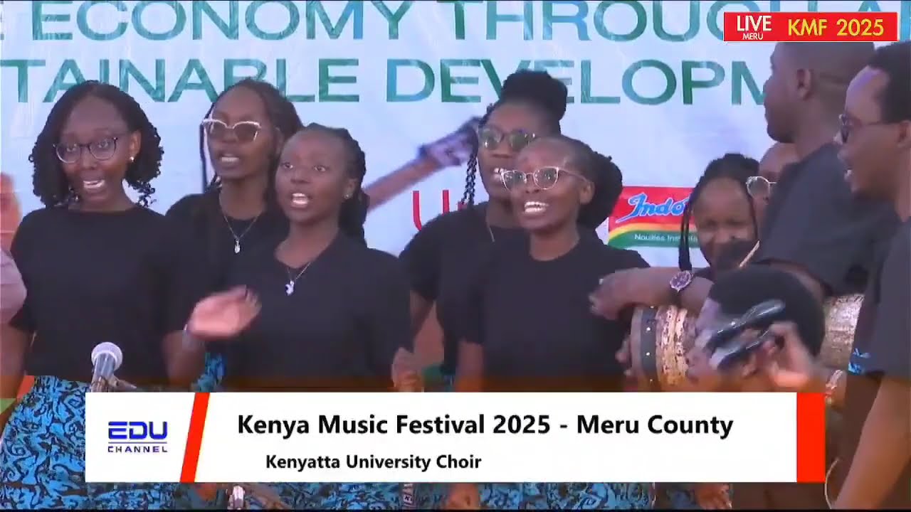 Kenyatta University perfoming Nyar Asembo during the 2025 KMF festivals