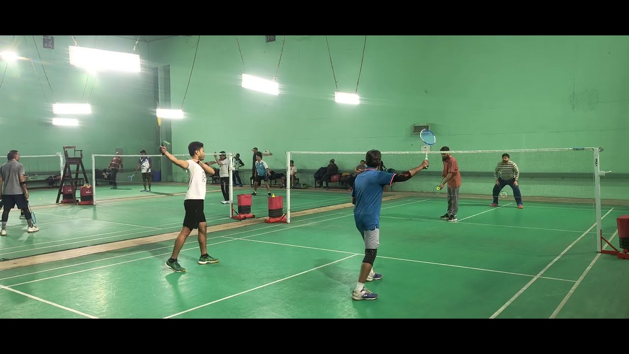 (1185) Prof. R. Balasubramanian & Abhishek (CSE) vs. Students -Men's #badminton #doubles #iitroorkee