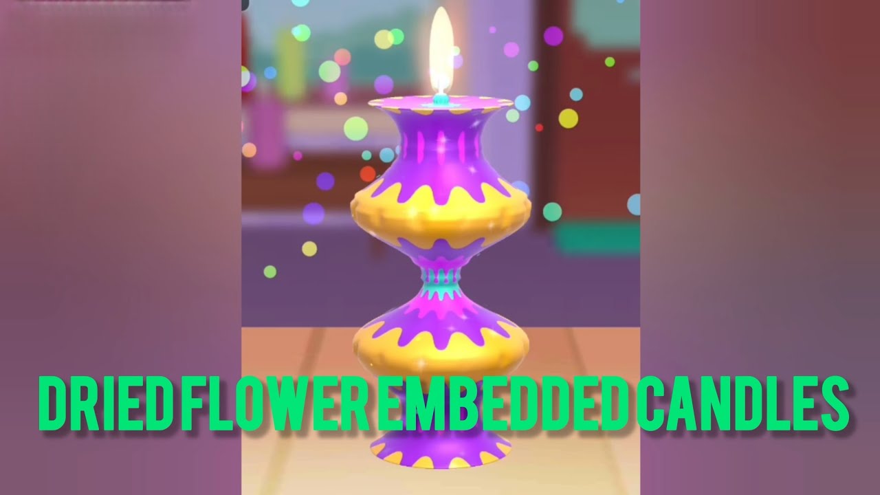 DRIED FLOWER EMBEDDED CANDLES🕯️