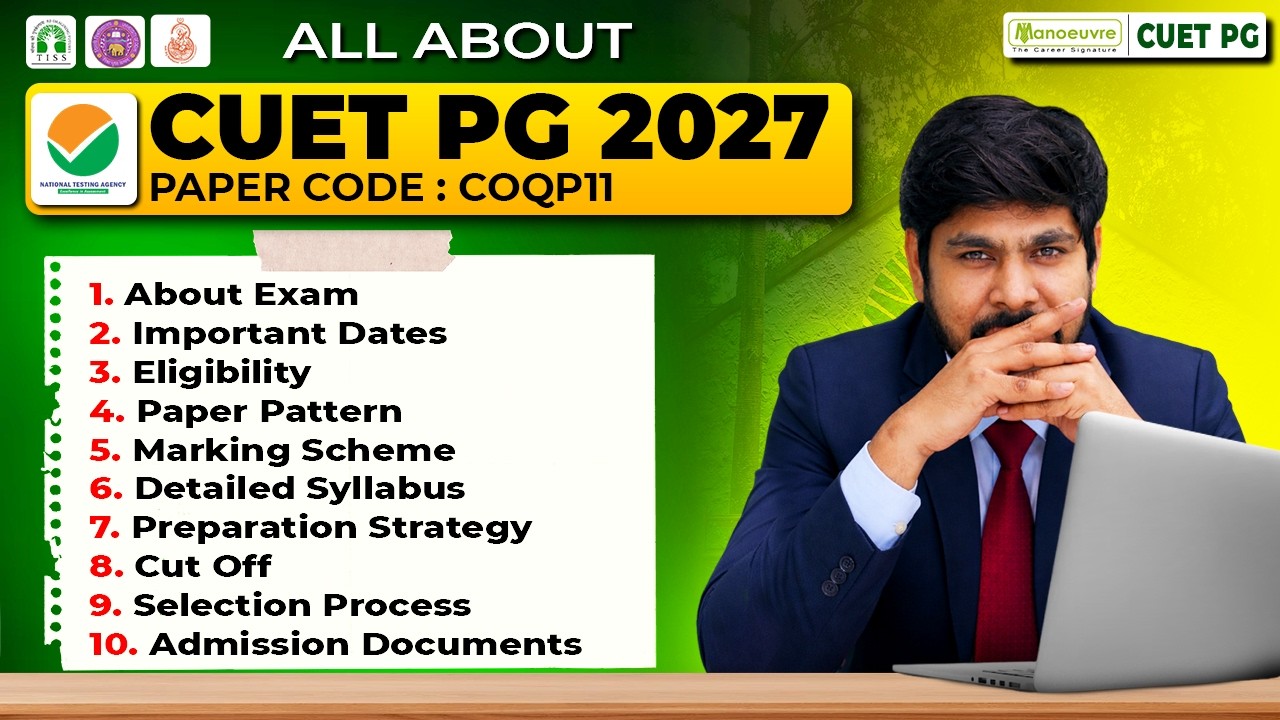 All About CUET PG 2027 COQP11 | Eligibility | Syllabus | Paper Pattern | Cut Off